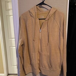 True Craft Men's Zip Up Tan Sweater